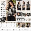 Women's Black Striped Casual Shirt