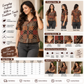 Women's Brown Ethnic Motif Designer Shirt
