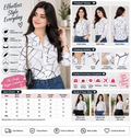 Women's White Printed Fancy Shirt