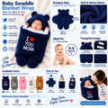 Baby Swaddle Blanket Wrap – Soft &amp; Warm Hooded Baby Wrap