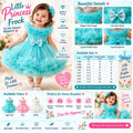 Little Princess Frock for Girls | Party Wear Tutu Dress with Bow &amp; Ruffle Layers