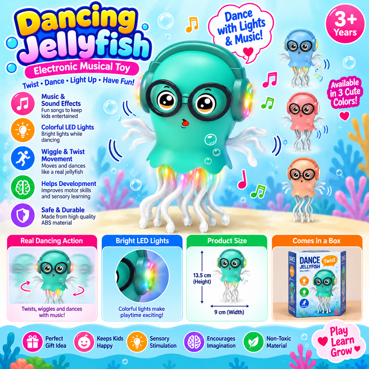 Dancing Jellyfish Toy – Twist, Dance, Light Up & Have Fun!